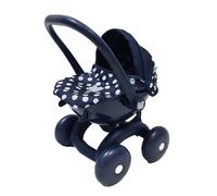 Dolly Tots My First 4-IN-1 Pram | Navy Childrens Dolly Pram | Childrens Baby Doll Pushchair Buggy Stroller, Carry Cot, Baby Seat | Dolls Accessories For Kids Ages 18M+