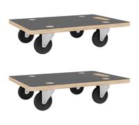 Dolly Trolleys Moving Trolley Furniture Mover Slider 2 pcs Rectangular vidaXL