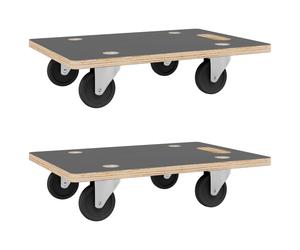 Dolly Trolleys Moving Trolley Furniture Mover Slider 2 pcs Rectangular vidaXL