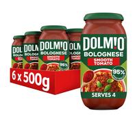 DOLMIO Bolognese Smooth Tomato Pasta Sauce Jar Bulk Multipack 6 x 500 g