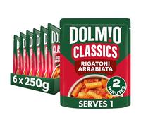 Dolmio Classics Rigatoni Arrabiata Pasta ready in 2 minutes Pasta Ready Meal serves 1 multipack 6x 250g