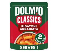 Dolmio Classics Rigatoni Arrabiata Pasta ready in 2 minutes Pasta Ready Meal serves 1 Pouch 250g