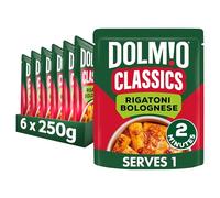 Dolmio Classics Rigatoni Bolognese ready in 2 minutes Pasta Ready Meal serves 1 multipack 6x 250g