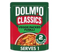 Dolmio Classics Veggie Packed Fusilli Pasta ready in 2 minutes Pasta Ready Meal serves 1 Pouch 250g