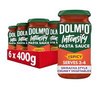 Dolmio Intensify Spicy Sriracha Style Chunky Vegetables Pasta Sauce Jar, Bulk Multipack 6 x 400g