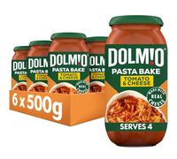 DOLMIO Pasta Bake Tomato and Cheese Pasta Sauce Jar, Bulk Multipack 6 x 500 g