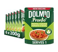Dolmio Pasta Pronto Tomato & Basil Microwave Fusili with Sauce, Bulk Multipack 6 x 200g Pouches