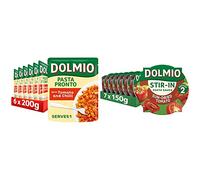 Dolmio Pasta Pronto Tomato & Chilli Microwave Fusili with Sauce, Bulk Multipack 6 x 200g Pouches & Stir In Sun Dried Tomato Pasta Sauce, Bulk Multipack,150 g (Pack of 7)