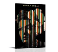 DOLNJUH Billie Holiday Amazing Singer Wonderful Music Album Cover Canvas Poster Wall Art Decorative Painting Bedroom Painting Posters 16x24inch(40x60cm) Frame-style