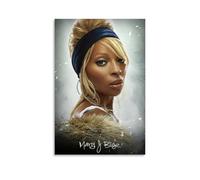 DOLNJUH Mary J. Blige Amazing Singer Wonderful Music Album Cover Canvas Poster Wall Art Decorative Painting Bedroom Painting Posters 08x12inch(20x30cm) Unframe-style