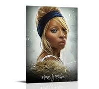 DOLNJUH Mary J. Blige Amazing Singer Wonderful Music Album Cover Canvas Poster Wall Art Decorative Painting Bedroom Painting Posters 16x24inch(40x60cm) Frame-style
