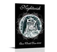 DOLNJUH Nightwish Amazing Singer Wonderful Music Album Cover Canvas Poster Wall Art Decorative Painting Bedroom Painting Posters 08x12inch(20x30cm) Frame-style