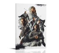 DOLNJUH Vikings Famous Iconic Movie And Popular TV Series Canvas Poster Wall Art Decorative Painting Bedroom Painting Posters 12x18inch(30x45cm) Frame-style