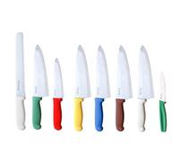 Dolomiten Inox Colour Coded Commercial Kitchen Knife Set 8 Piece Deluxe Edition