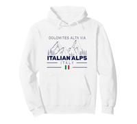 Dolomites Alta Via Trail Italy Alps Italian Flag Hiking Pullover Hoodie