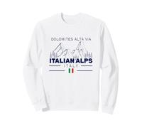 Dolomites Alta Via Trail Italy Alps Italian Flag Hiking Sweatshirt