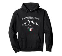 Dolomites Alta Via Trail Italy Alps Italian Flag Trekking Pullover Hoodie