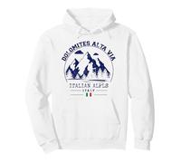 Dolomites Alta Via Trail Italy Alps Italian Flag Trekking Pullover Hoodie