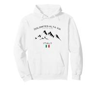 Dolomites Alta Via Trail Italy Alps Italian Flag Trekking Pullover Hoodie