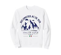 Dolomites Alta Via Trail Italy Alps Italian Flag Trekking Sweatshirt