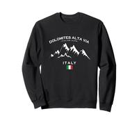 Dolomites Alta Via Trail Italy Alps Italian Flag Trekking Sweatshirt