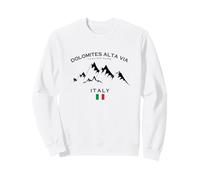 Dolomites Alta Via Trail Italy Alps Italian Flag Trekking Sweatshirt