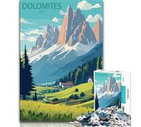 Dolomites Italy 1000 Pieces Jigsaw Puzzles For Teens And Adults,Educational Toys Is Ideal As A Gift for The Whole Family 50x75cm