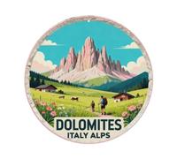 DOLOMITES ITALY ALPS Metal Tin Sign Plaque