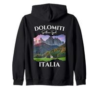 Dolomites Italy in Italian Language Alt Vista Hiking Groups Zip Hoodie