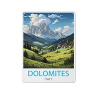 Dolomites Italy Vintage Metal Tin Sign