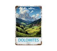 Dolomites Italy Vintage Metal Tin Sign