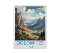 Dolomites Italy Vintage Travel Poster,Funny Tin Sign Retro Metal Sign for Home Farm Toilet Restroom Washroom Wall Decor Gift(20x30cm)8x12 inch-BZ1