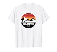Dolomites Mountains Sunset Value Graphic T-Shirt, Men, White, S
