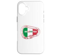 Dolomites Rock Climbing Carabiner Case for iPhone 16 Plus