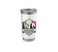 Dolomites South Tyrol Mountains Three Pewter Motif for Mountaineering Stainless Steel Insulated Tumbler