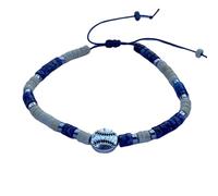 DOLON 2x4mm Imperial Stone Handmade Baseball Charm Unisex Bracelet,Assorted Baseball Team-Inspired Colors for Men & Women Sports Fans,Players Gift, M, Stone, no gemstone