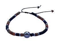 DOLON Softball Bracelet Handcrafted 2x4mm Imperial Stone Beads Men & Women Sports Accessories Jewelry Gift for Playeres,Teams Christmas,Birthday,Game Day, M, Stone, no gemstone