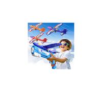 Doloowee 3 Pack Airplane Launcher Toys, 12.6 Inch LED Foam Glider Airplane Catapult, 2 Flight Modes, Outdoor Sports Flying Toys 4 5 6 7 8 9 10 11 12