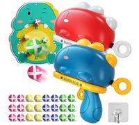 Doloowee Dinosaur Shooting Game Toy, Sticky Ball Launcher with Dartboard | Kids Shooting Toy with 24 Sticky Balls and Dartboard, Kids Toy Gun for Indoor Outdoor, Gift for Boys Girls 3 4 5 Years Old