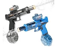 Doloowee Electric Water Gun, Automatic Water Pistols for Kids Adults, Color Blast LED Electric Water Gun, 26FT-32.8FT Long Range High Capacity Pistol for Swimming Pool Party Garden Outdoor Toy (Black+