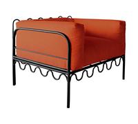 Dolores Lounge Chair - Black Base Terracotta one size