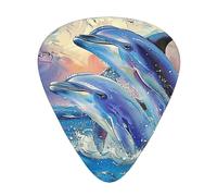 Dolphin 1 Printed Guitar Pick 12 Pieces Guitar Pick In A Box The Makes Sound Clear Ukulele Electric Acoustic Guitar Bass (0.46 0.71 0.96mm)