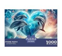 Dolphin, 1000-piece Jigsaw, Calming Yet Stimulating Indoor Activity, Perfect for Keepsakes Or Gallery Walls, Suitable for Ages 8+, 38x26cm/1000pcs