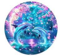 Dolphin 1000 Piece Jigsaw Puzzle for Adults Ocean Theme Brainteasing Jigsaws Challenge Games Fun Present & Activity 1000pcs (67.5x67.5cm)