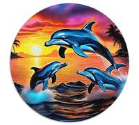 Dolphin 1000 Piece Jigsaw Puzzle for Adults Ocean Theme Challenging Puzzles Challenge Games Fun Present & Activity 1000pcs (67.5x67.5cm)