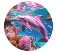 Dolphin 1000 Piece Jigsaw Puzzle for Adults Ocean Theme Challenging Puzzles Challenge Games Fun Present & Activity 1000pcs (67.5x67.5cm)