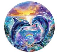 Dolphin 1000 Piece Jigsaw Puzzle for Adults Ocean Theme Colourful Jigsaws Educational Games Fun Present & Activity 1000pcs (67.5x67.5cm)