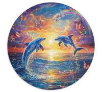 Dolphin 1000 Piece Jigsaw Puzzle for Adults Ocean World Brainteasing Jigsaws Educational Games Fun Present & Activity 1000pcs (67.5x67.5cm)