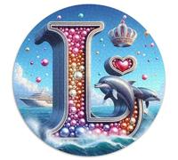 Dolphin 1000 Piece Jigsaw Puzzle for Kids And Adults Ocean Theme Brainteasing Jigsaws Educational Games Creativity & Gift Giving 1000pcs (67.5x67.5cm)