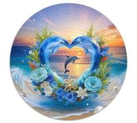 Dolphin 1000 Piece Jigsaw Puzzle for Kids And Adults Ocean Theme Colourful Jigsaws Challenge Games Fun Present & Activity 1000pcs (67.5x67.5cm)